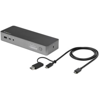DK30C2DPPD StarTech.com Universal Docking Station - Hybrid USB-C & USB-A, Dual 4K Display, 60W Power Delivery