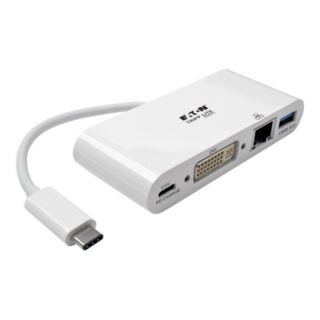U444-06N-DGU-C Eaton Tripp Lite USB-C to DVI Multiport Hub with Ethernet
